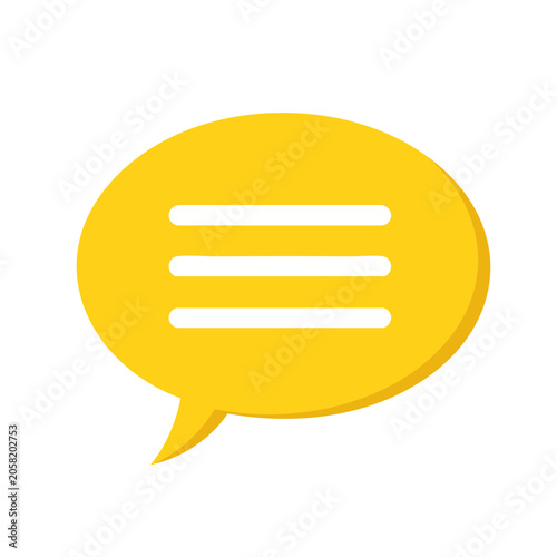 Yellow smiley face icon flat design