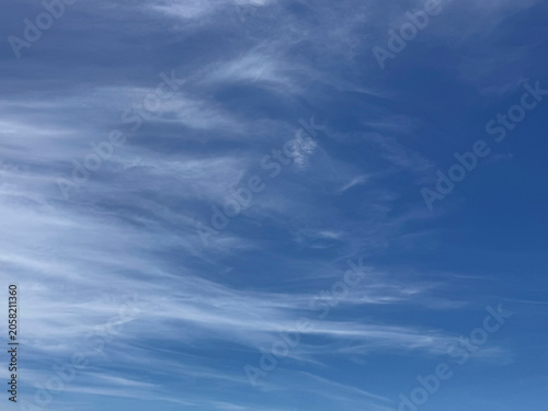 Canvas Print Sky background blue skies cirrus clouds.