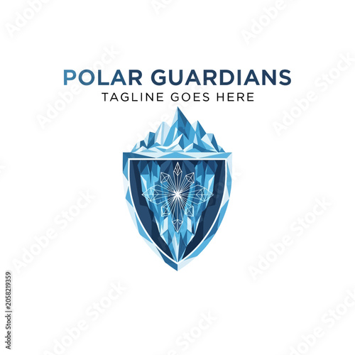 Photos Professional and sleek emblem suitable for environmental protection agencies, cold-storage logistics, and security firms