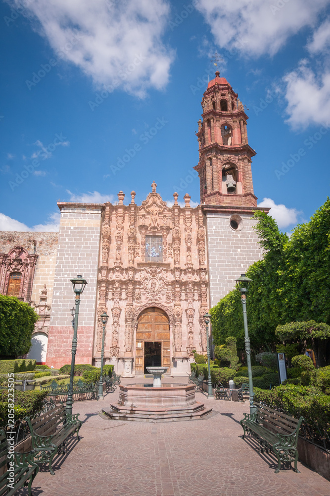Fototapeta premium Scenery of the Church of San Miguel San Francisco in Mexico