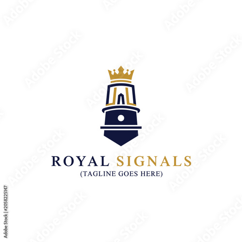 Cuadro en lienzo Strong and authoritative logo ideal for security firms, maritime navigation services, or premium consulting businesses, representing guidance, leadership, and protection
