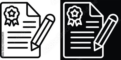 Foto define Two-tone version in black and white background