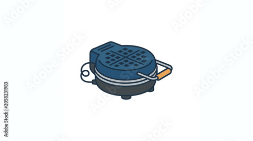 Compact Portable Outdoor Charcoal Grill with Lid and Handle