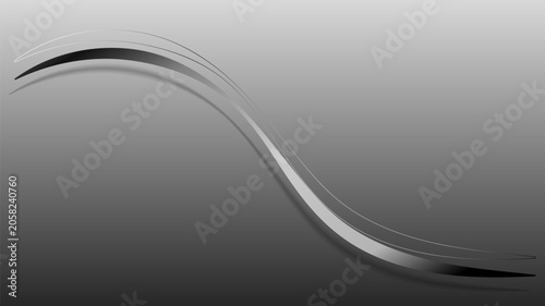 Abstract ribbon with gradient on dark background.