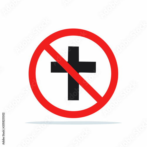 No Christian Cross Symbol