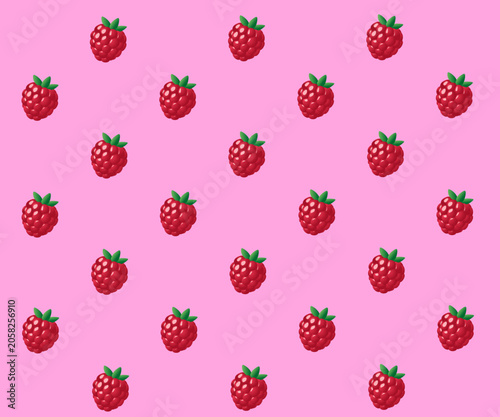 seamless background pattern with raspberry
