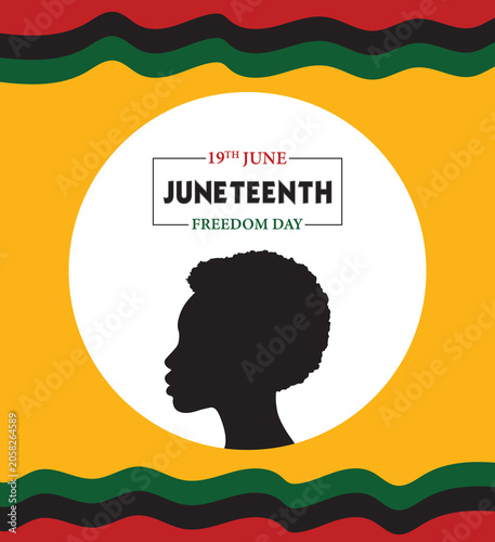 Fotografie Juneteenth Freedom Day, African American Celebration, Emancipation Vector Icon,