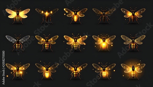 Glowing insects