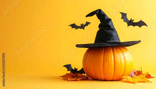Halloween pumpkin witch hat (1)
