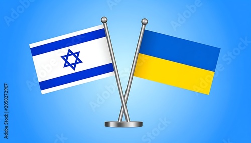 National flags crossed