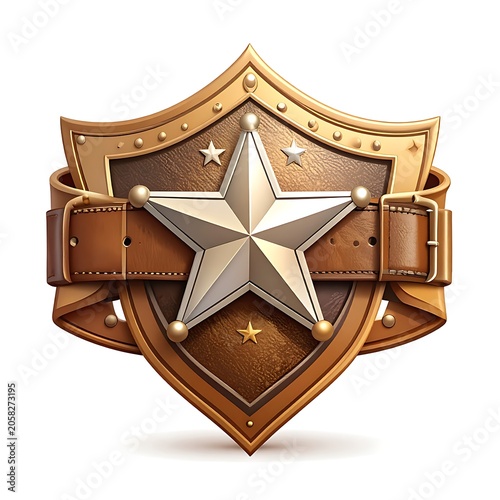 Golden star badge