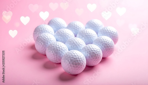 Golf balls in heart
