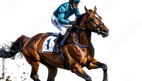 Horse race action shot