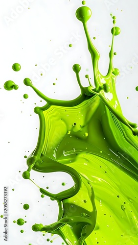 Green liquid splash dynamic