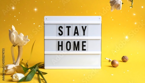 Message about staying home