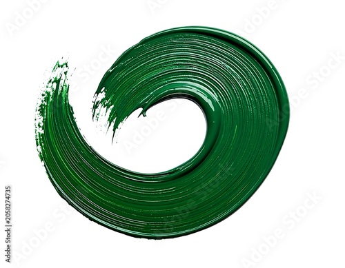 Green paint swirl