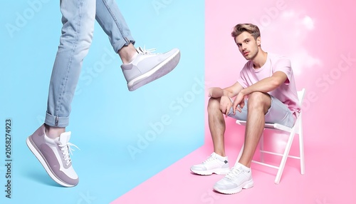 Male fashion footwear ad