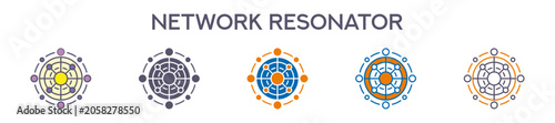 Εκτύπωση καμβά Network Resonator Element For Design Graphic - Multi Styles