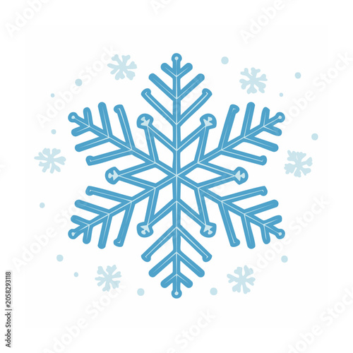 Blue Snowflake Vector Illustration