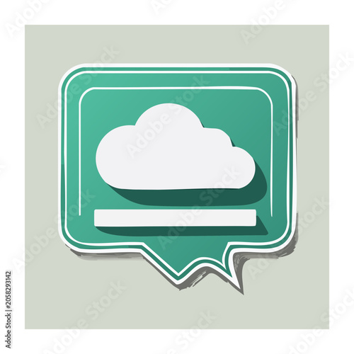 Cloud Computing Icon with Speech Bubble