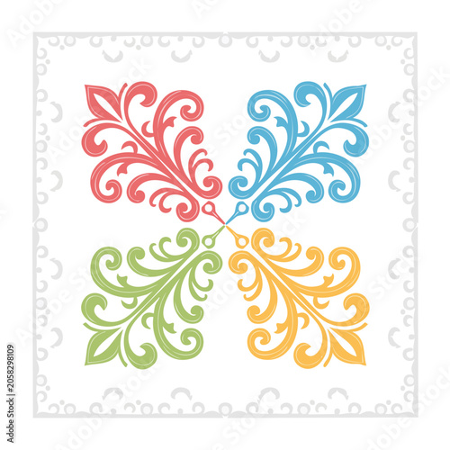 Colorful floral pattern design
