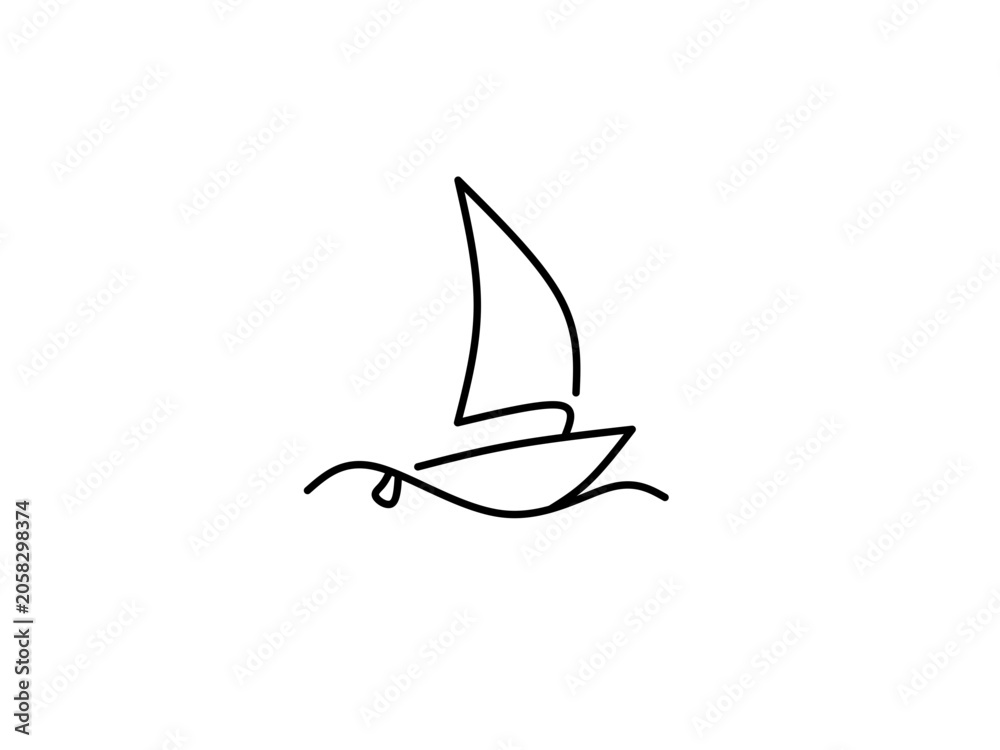Obraz premium Sailboat lines