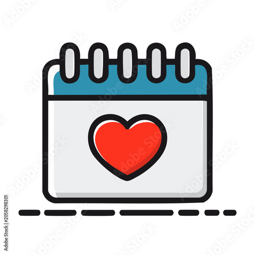 Flat design smartphone with heart symbol