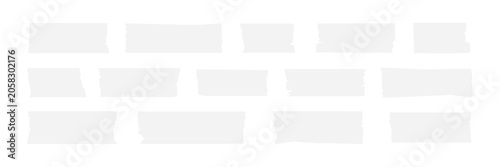Fotografie White torn paper tape strips vector set