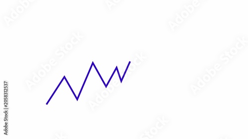 Global business line animation. Abstract  line business graph growth best for bussiness and crypto. graph line for projects and bussiness