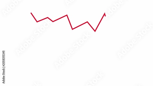 Global business line animation. Abstract  line business graph growth best for bussiness and crypto. graph line for projects and bussiness