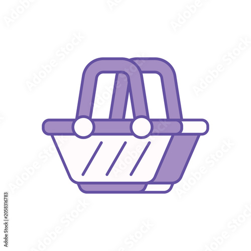Shopping Basket icon clean and modern vector illustration