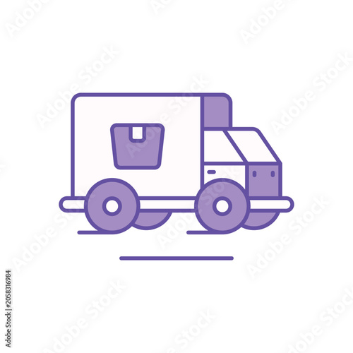 Delivery Truck icon clean and modern vector illustration