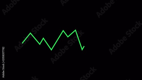 Global business line animation. Abstract  line business graph growth best for bussiness and crypto. graph line for projects and bussiness