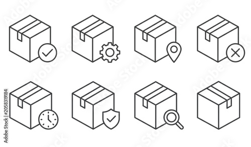 Foto Blood group type line icon set with minimalist medical donation laboratory test