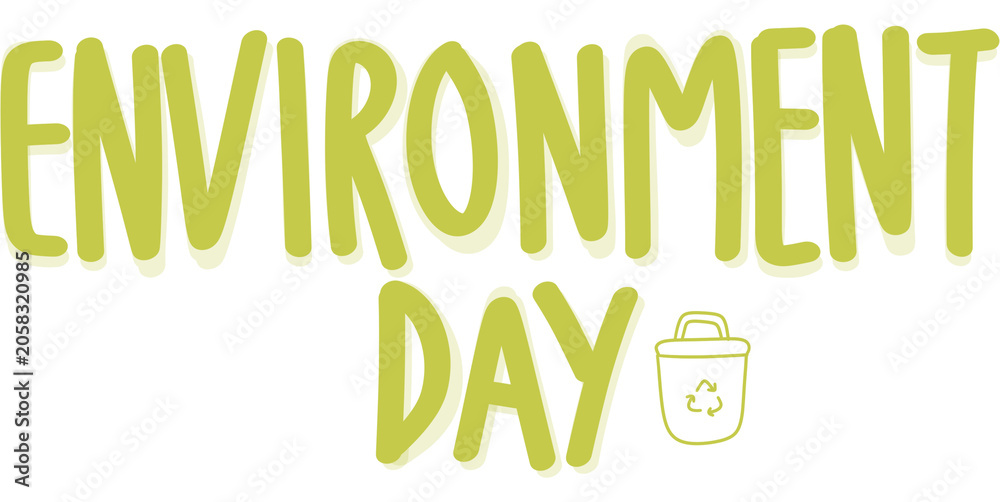 Naklejka premium Celebrating Environment Day with Green Awareness
