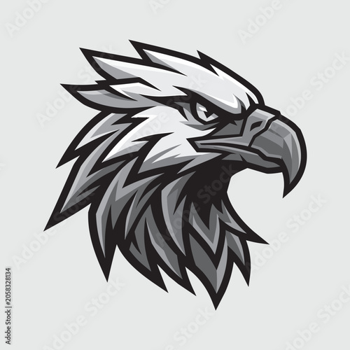 Bald Eagle Head Side Portrait Detailed Vintage Engraving Style Vector Illustration