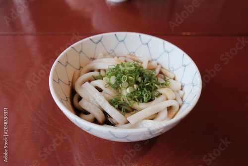 Bild auf Leinwand 三重県伊勢地方の名物・もっちりとした太い麺に濃いタレが絡む美味しい伊勢うどん
