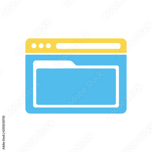 Web Development Logo Featuring Browser Window Icon And Modern Digital Design Vector illustration