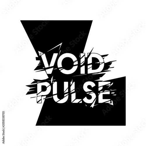Modern Void Pulse Typography Featuring Distorted Fragmented Character Styling Vector illustration