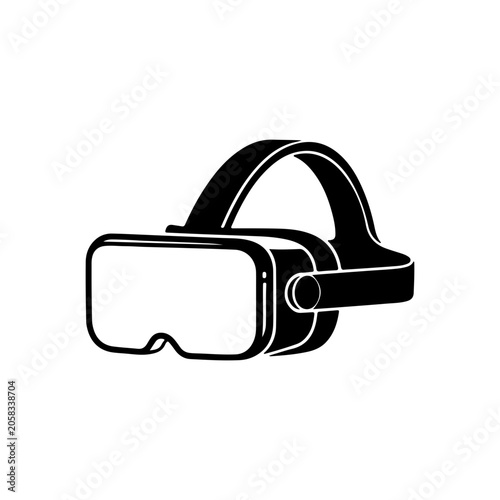 Minimalist Virtual Reality Headset Logo With Clean Modern Technology Branding Vector illustration