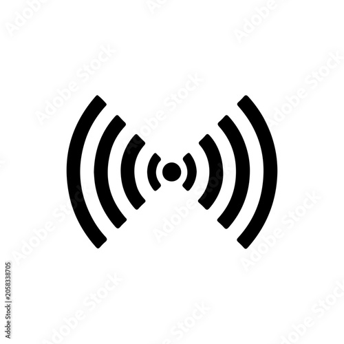Wireless Signal Transmission Icon On White Background Communication Network Vector illustration