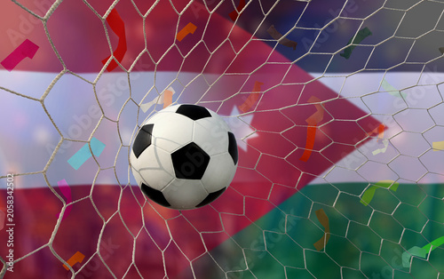 Football Cup competition between the national Austria and national  Jordana.