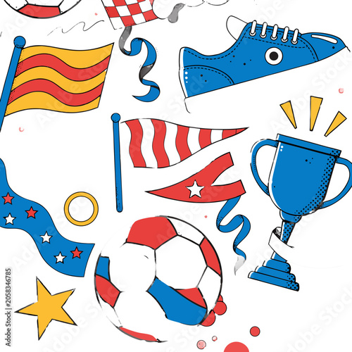 Set of football vertical poster templates. Halftone magazine cutouts with doodles. Soccer ball, goal moment, hand gestures. Social media post sports banners. Retro collage vector illustration isolated