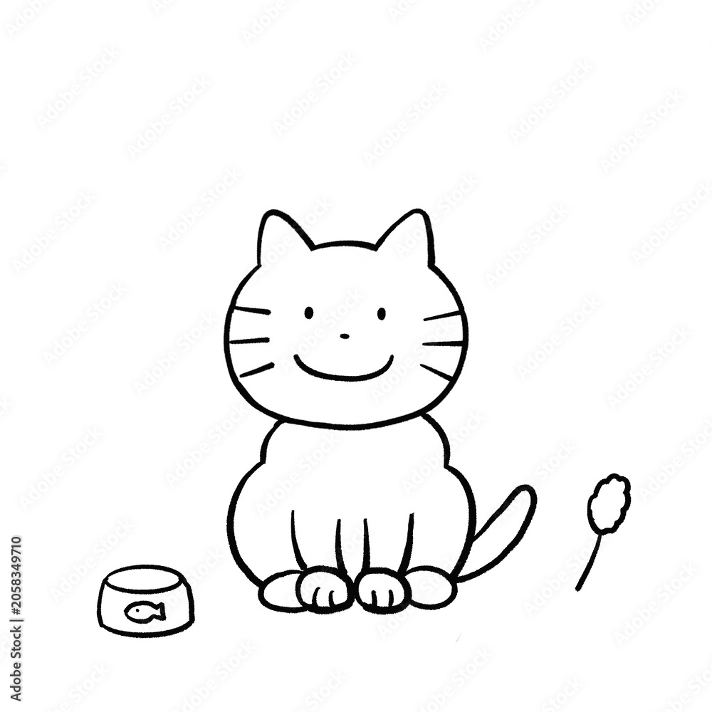 Fototapeta premium シンプルなねこ