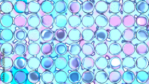 Dreamy Soft Blue and Lavender Glass Bubble Grid Background