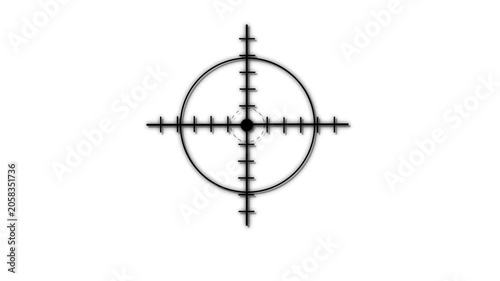 Precision Crosshair Aiming Reticle Target Acquisition Graphic Design Element for Gaming and Technical Visuals Digital Interface.