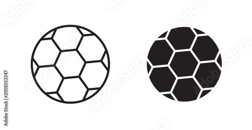 Football icon vector design illustrations. line and solid styles