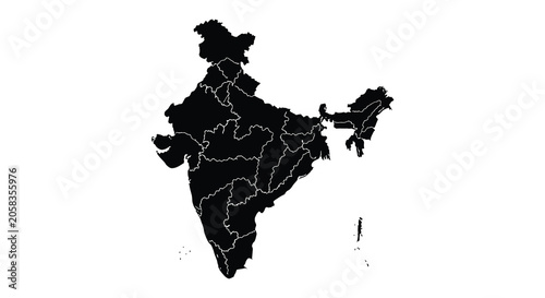 India map silhouette against a white background