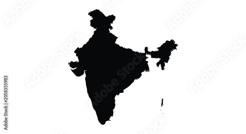 India map silhouette against a white background