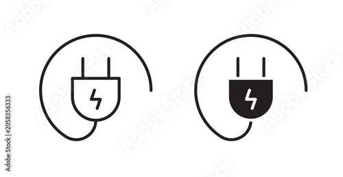 Obraz na plátne Plug icon vector design illustrations. line and solid styles